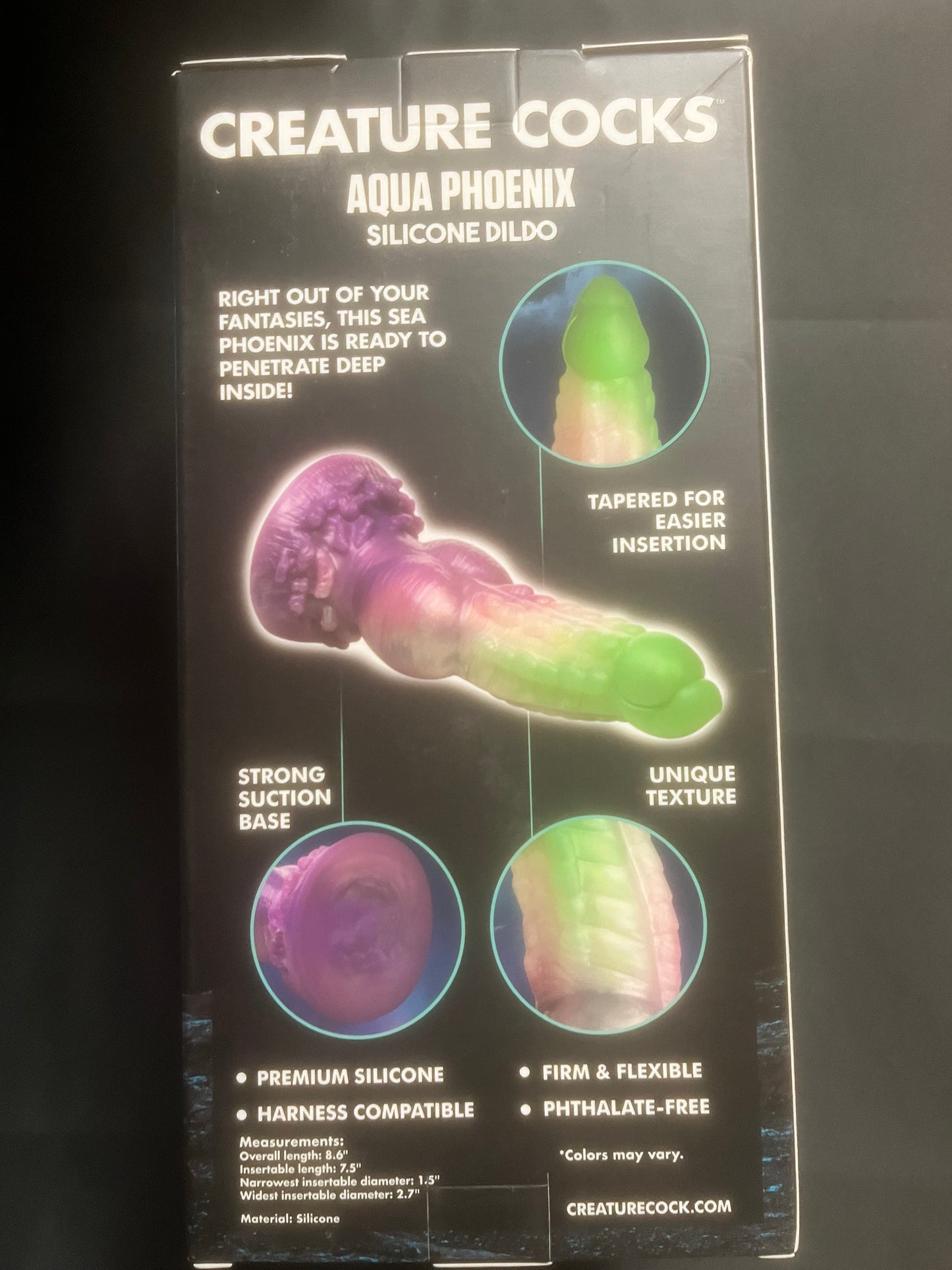 Creature Cocks Aqua Phoenix Dildo