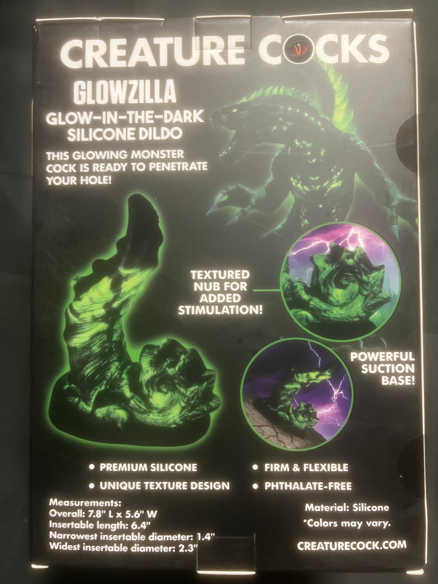 Creature Cocks Glowzilla Silicone Dildo