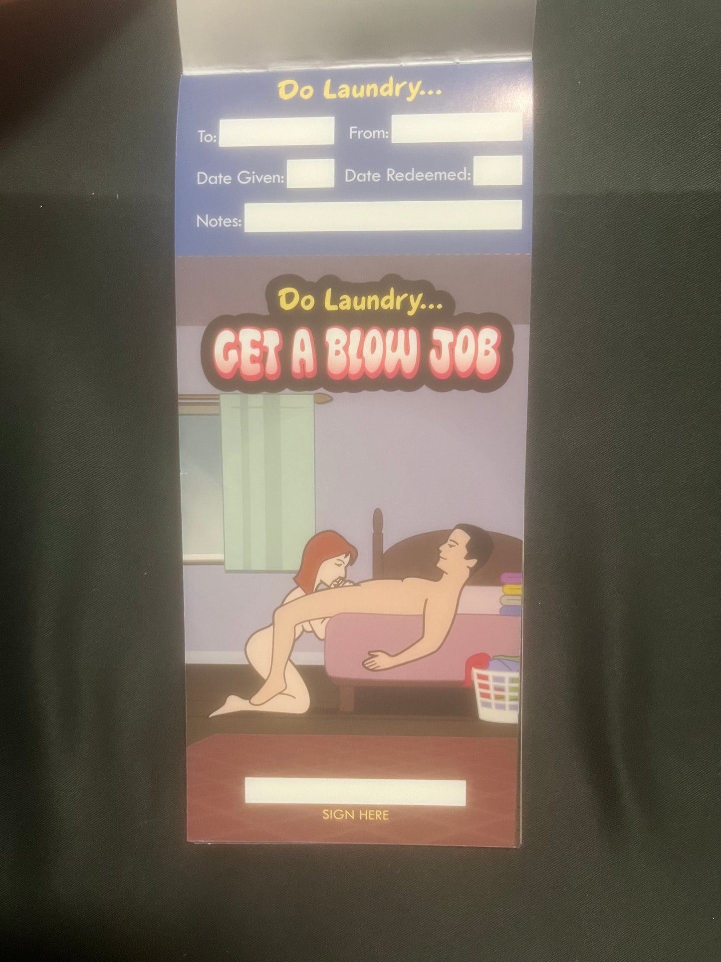 Blow Job Rewards Voucher Booklet