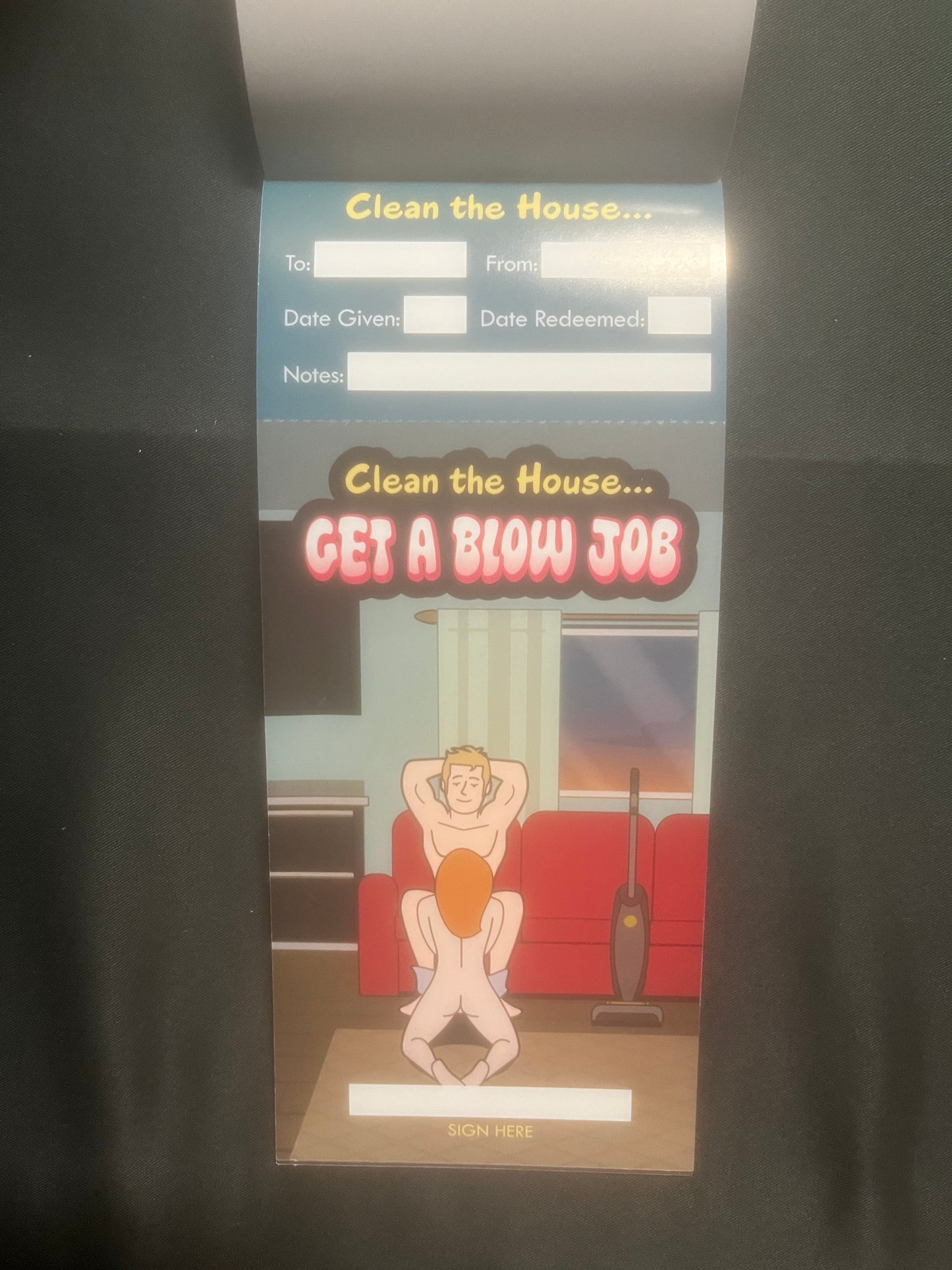 Blow Job Rewards Voucher Booklet