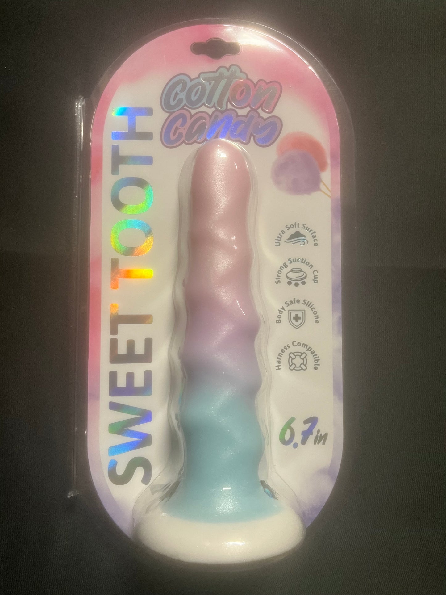 Cotton Candy Sweet Tooth 6.7 Inch Dildo