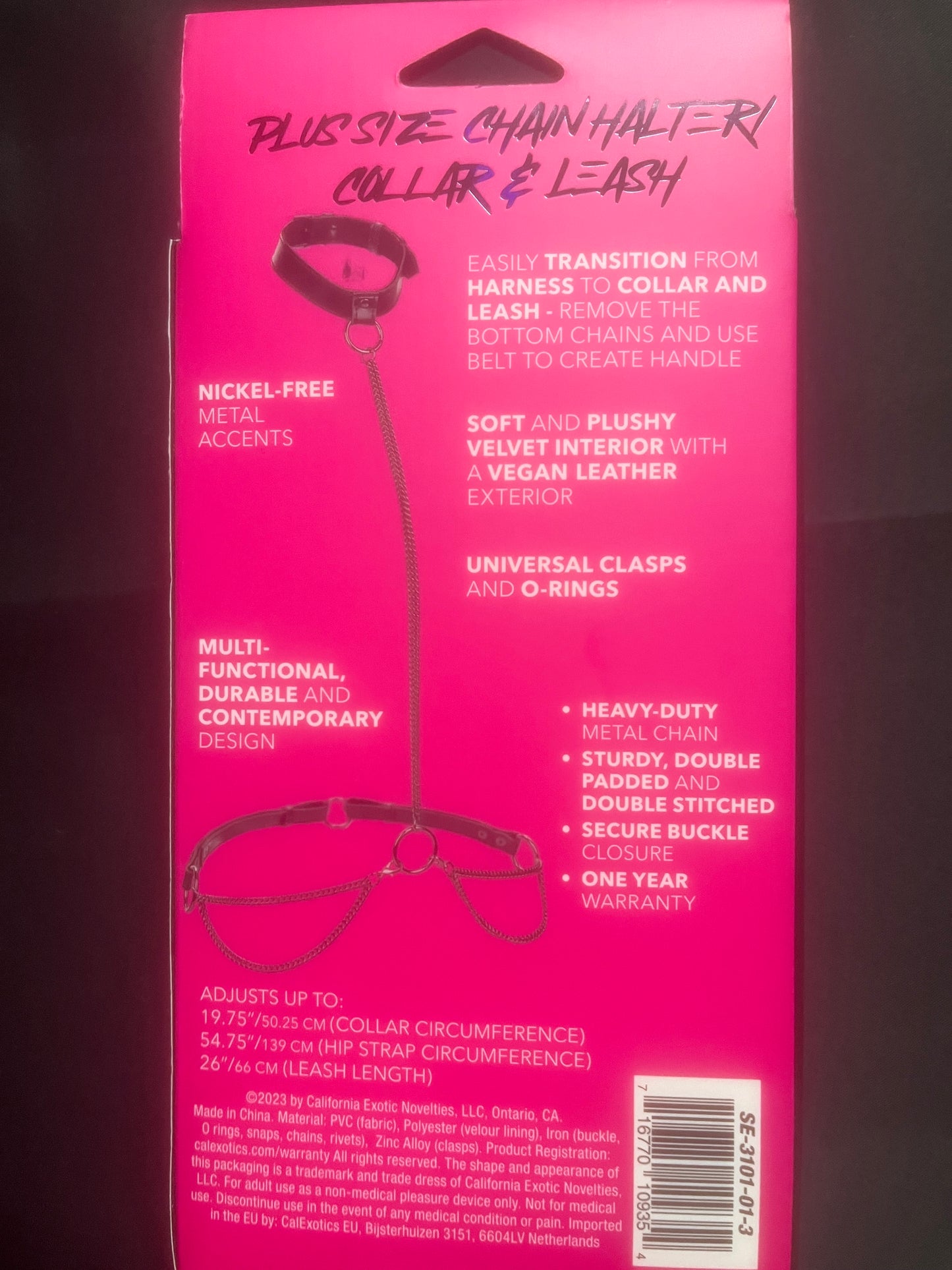 CalExotics Euphoria Chain Collar & Leash