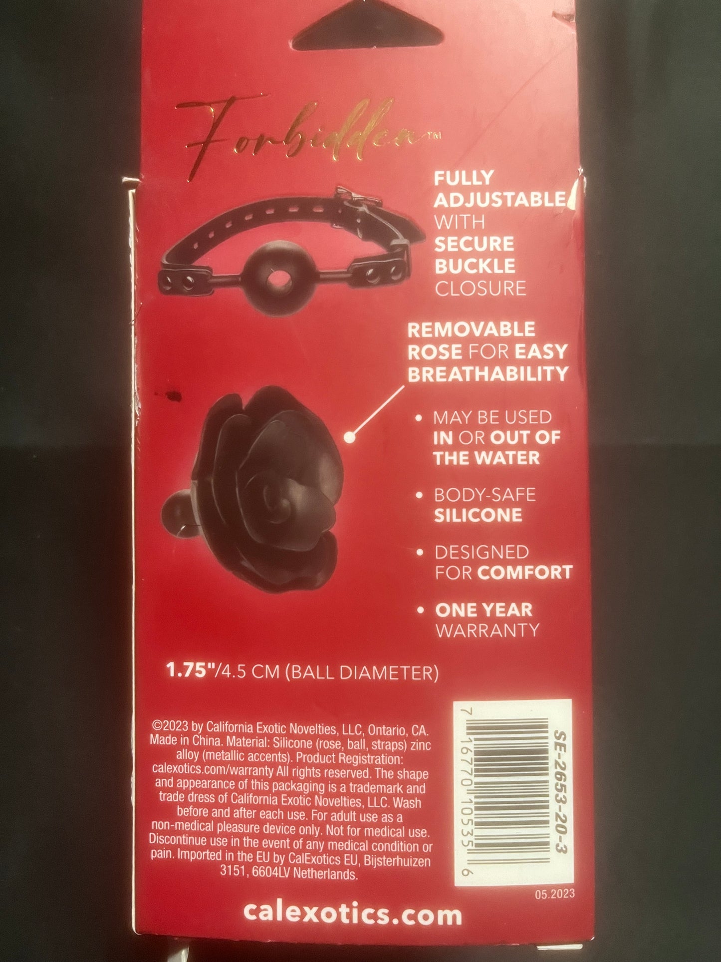 CalExotics Forbidden Removable Rose Gag