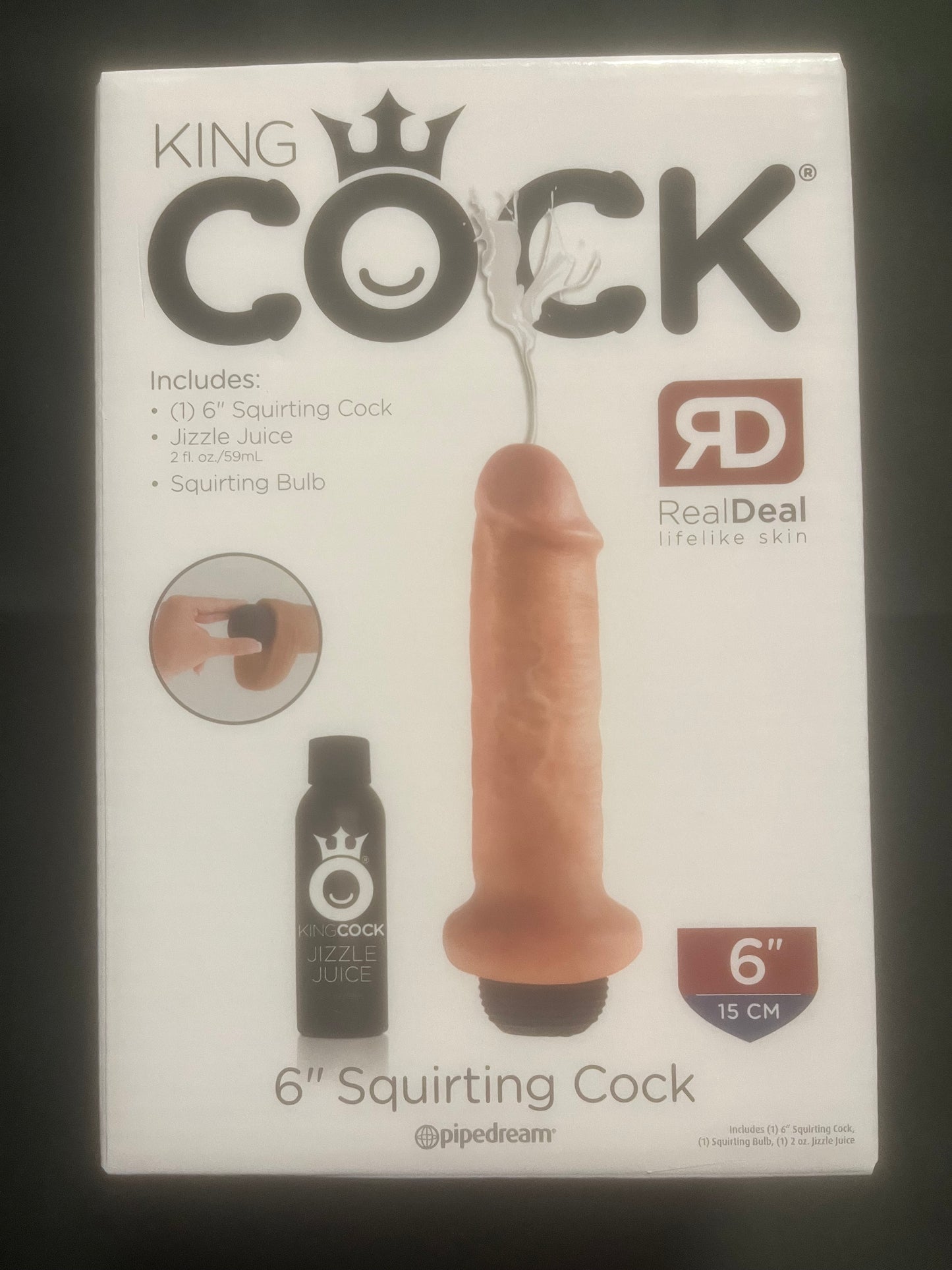 King Cock 6" Squirting Realistic Dildo