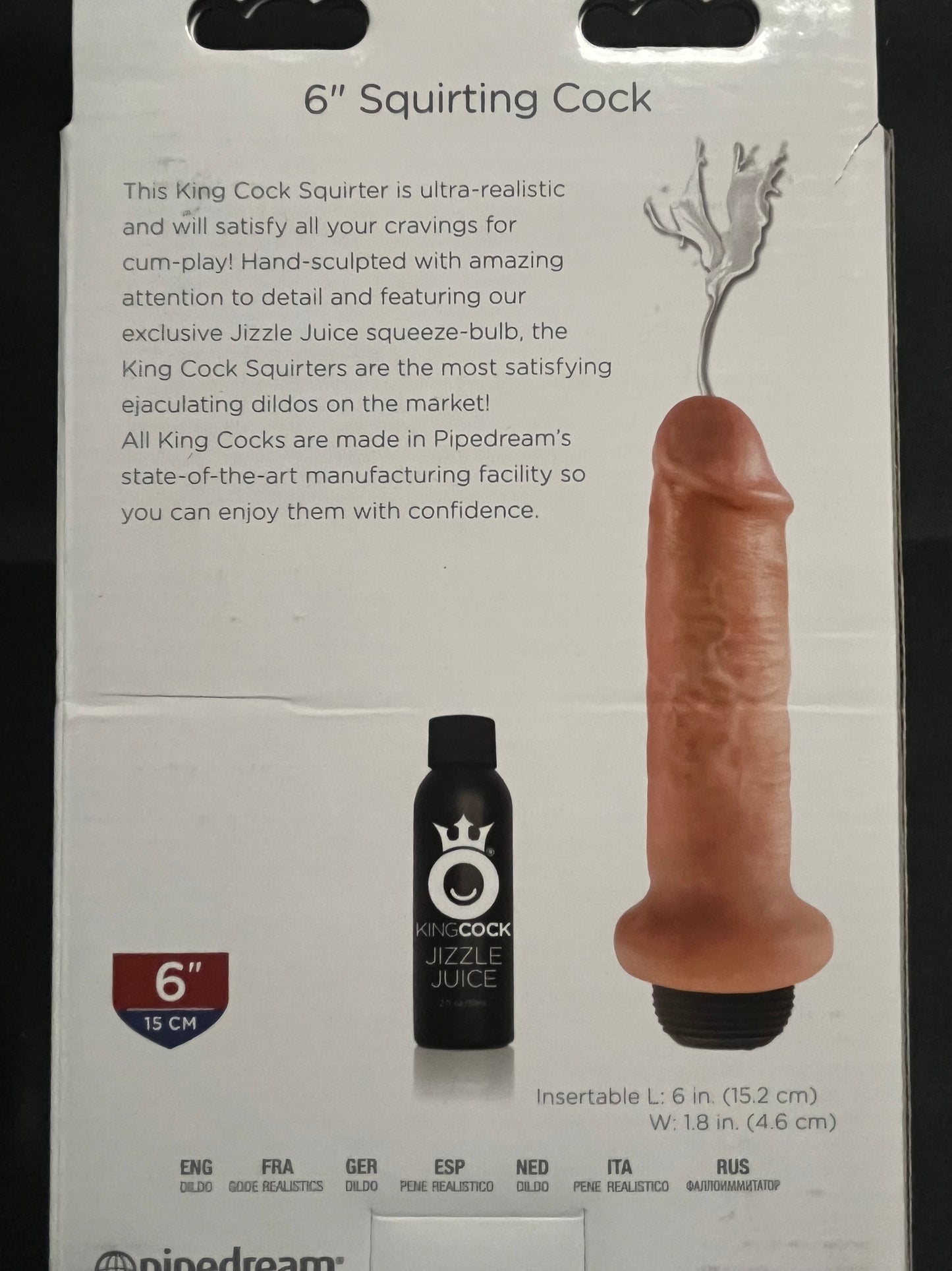 King Cock 6" Squirting Realistic Dildo