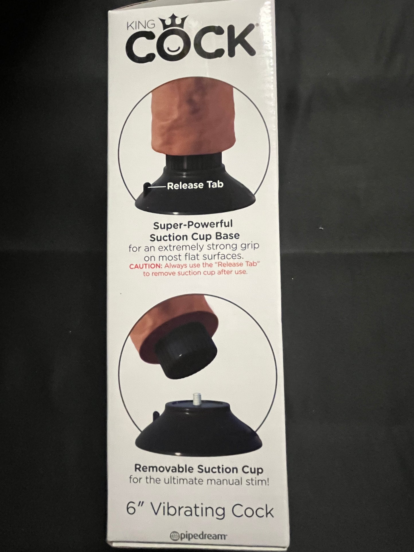 PipeDream King Cock 6 Inch Vibrating Suction Dildo
