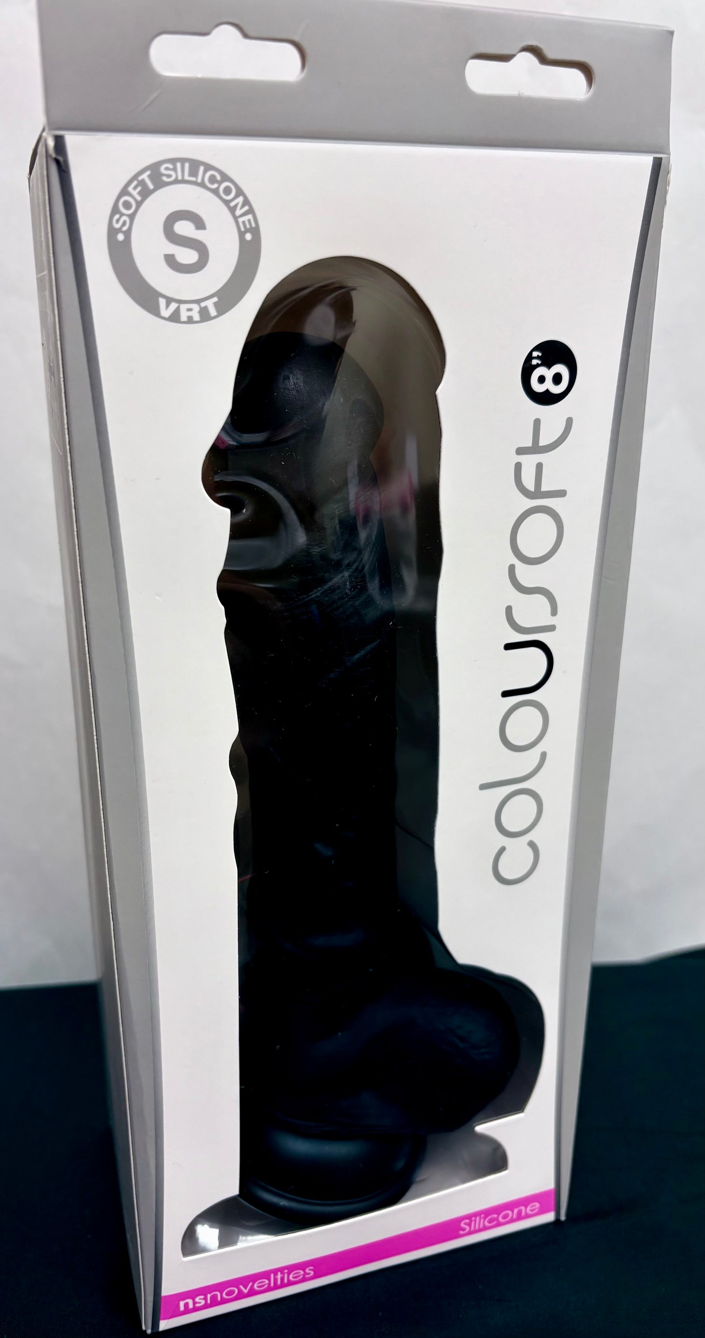 8" Colours Soft Silicone Dildo With Suction Cup Base