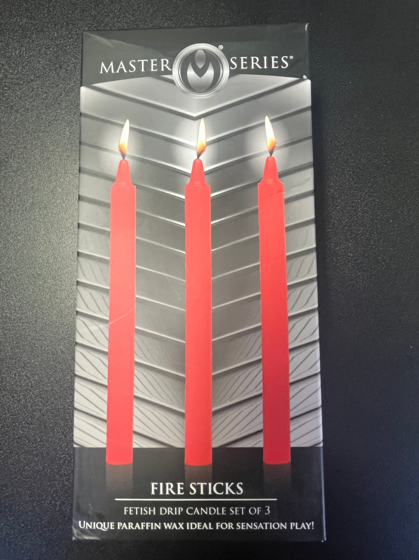 Master Series Fire Sticks Drip Candle Set of 3 in Red