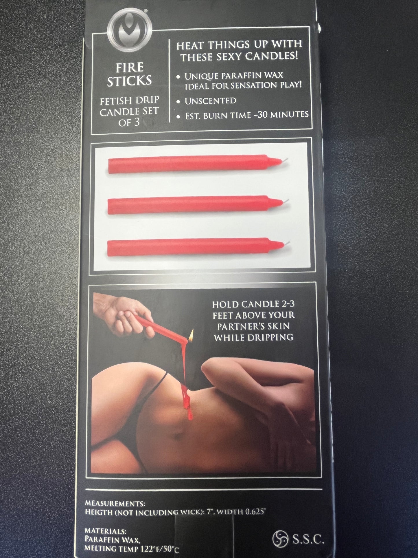Master Series Fire Sticks Drip Candle Set of 3 in Red