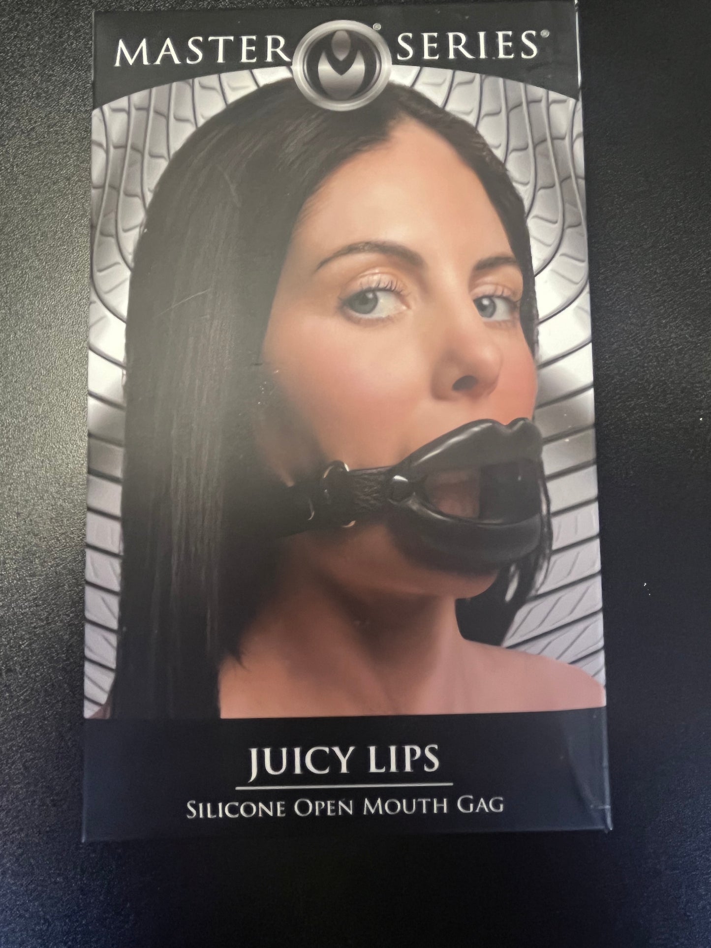 Master Series Juicy Lips Open Mouth Gag in Black