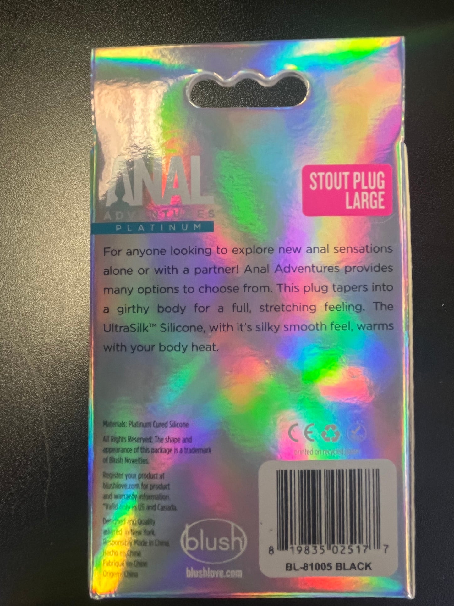 Blush Anal Adventures Platinum Stout Plug