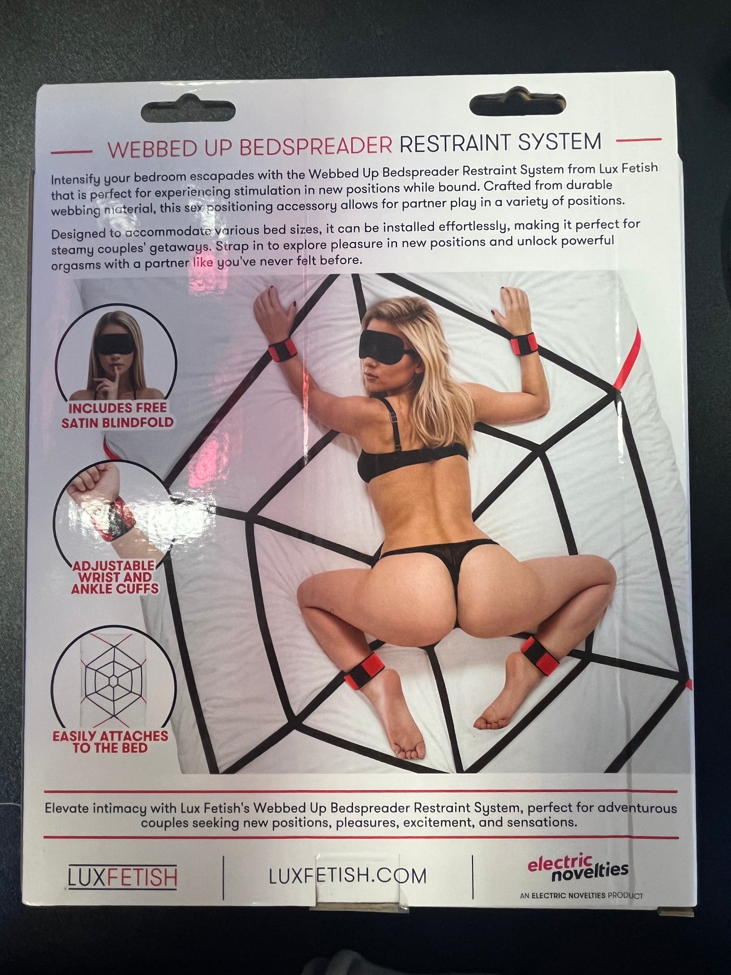 Lux Fetish Webbed Up Bedspreader Restraint System