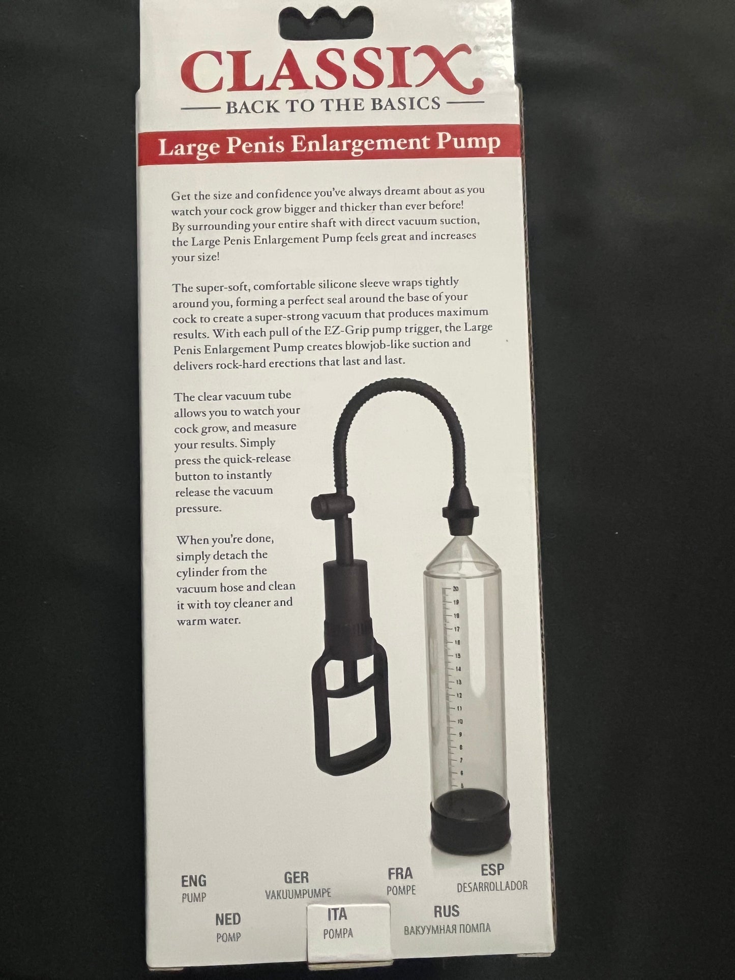 Classix Large Penis Enlargement Pump