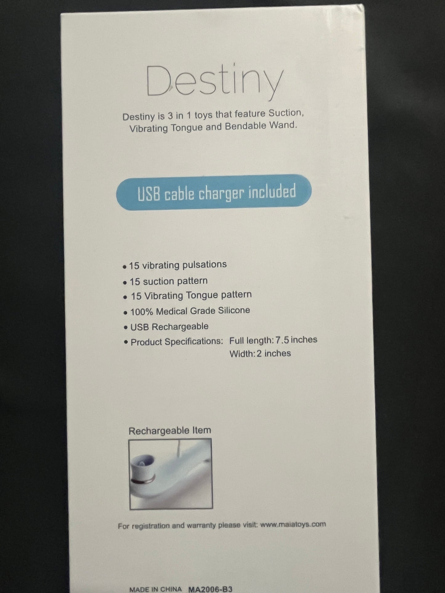 Maia Destiny Sucking, Flickering and Vibrating Massager