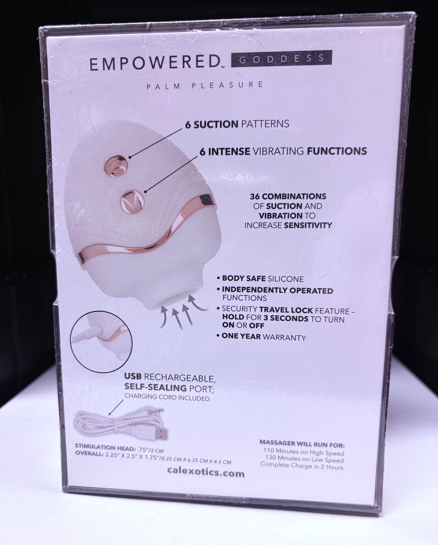CalExotics Empowered Palm Pleasure Goddess Suction Massager
