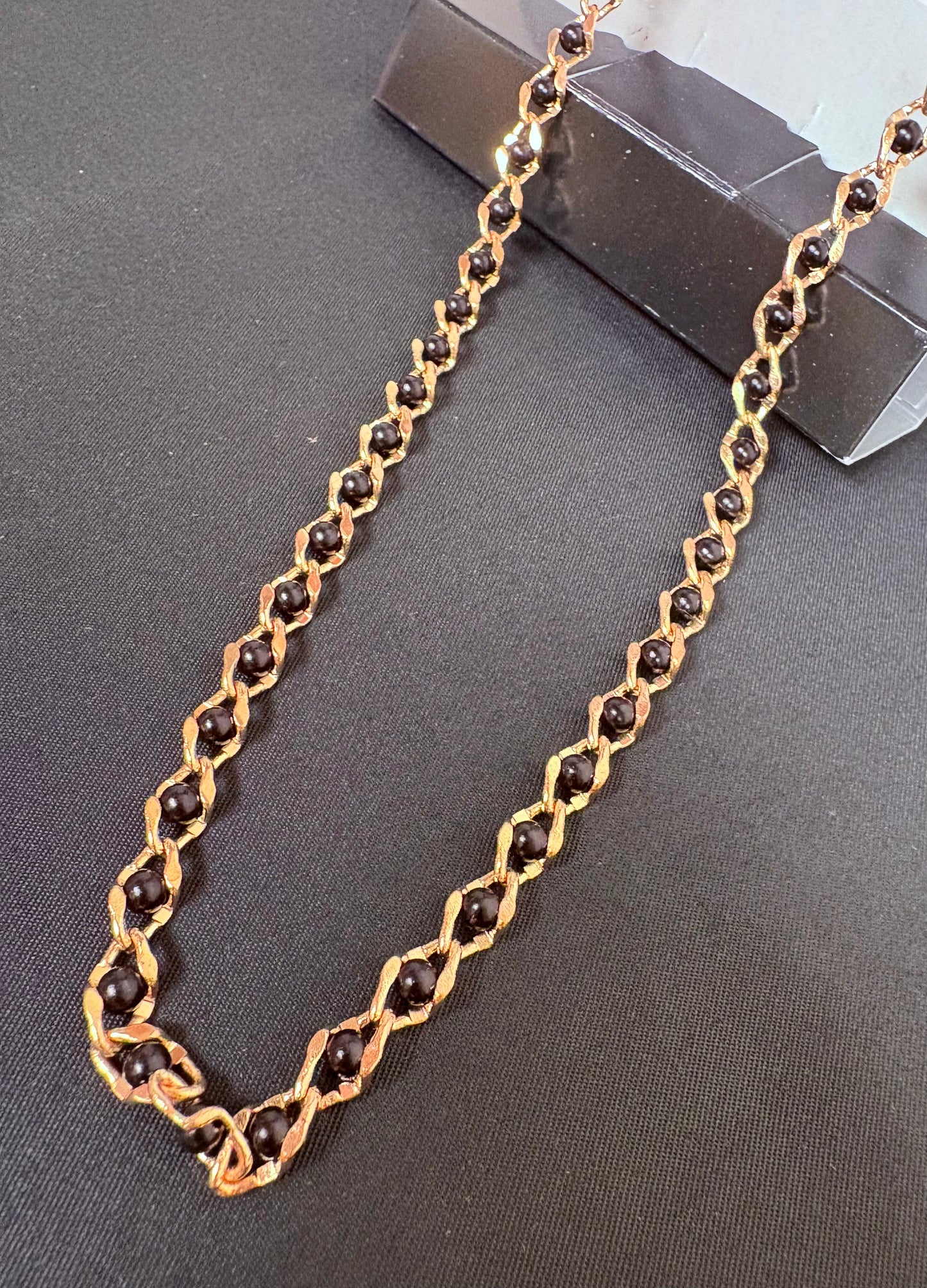 Spartacus Black Tweezer Nipple Clamps with Beaded Chain
