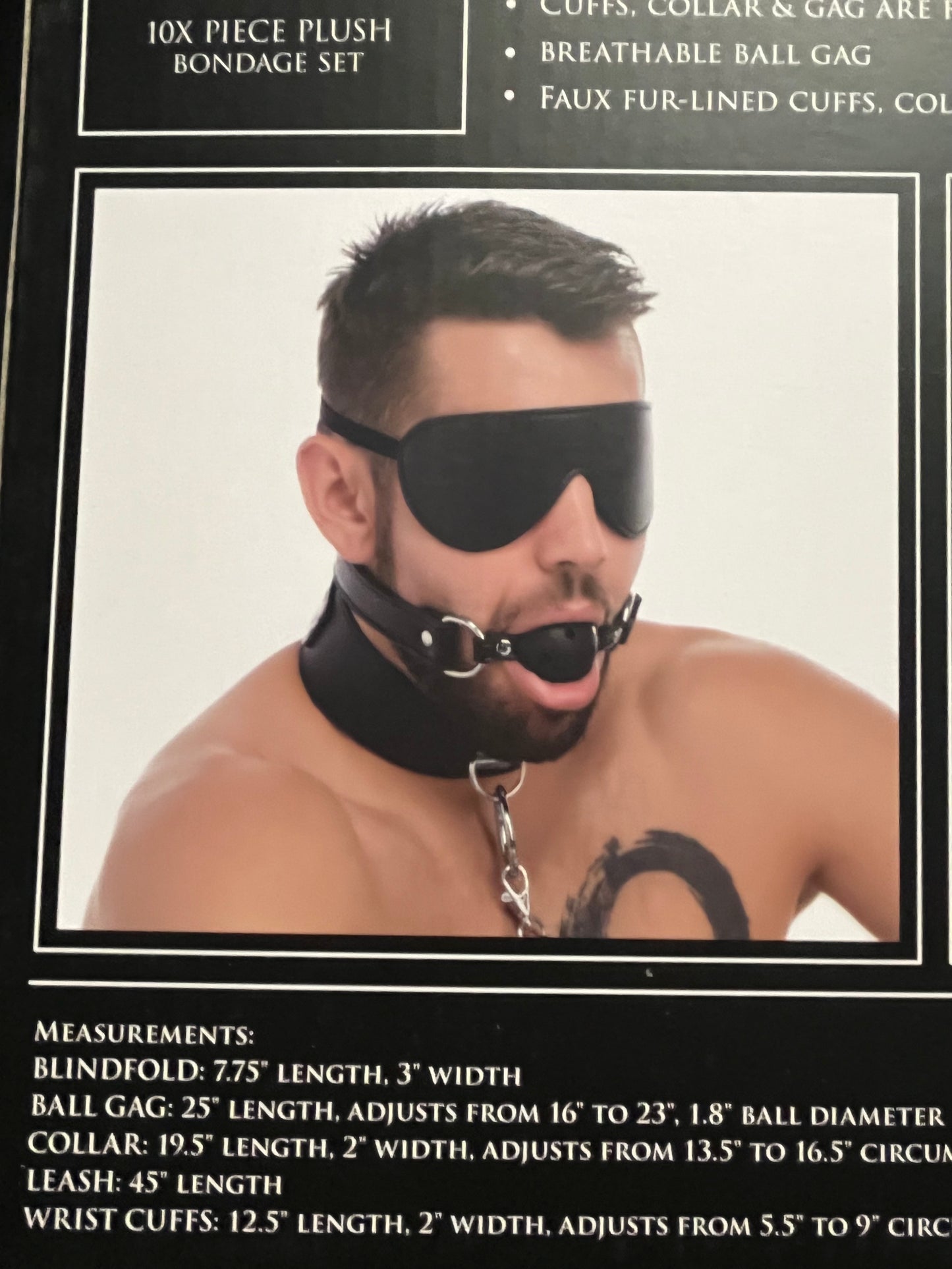 XR Brands Master Series Hook Up 10 Piece Plush Bondage Set