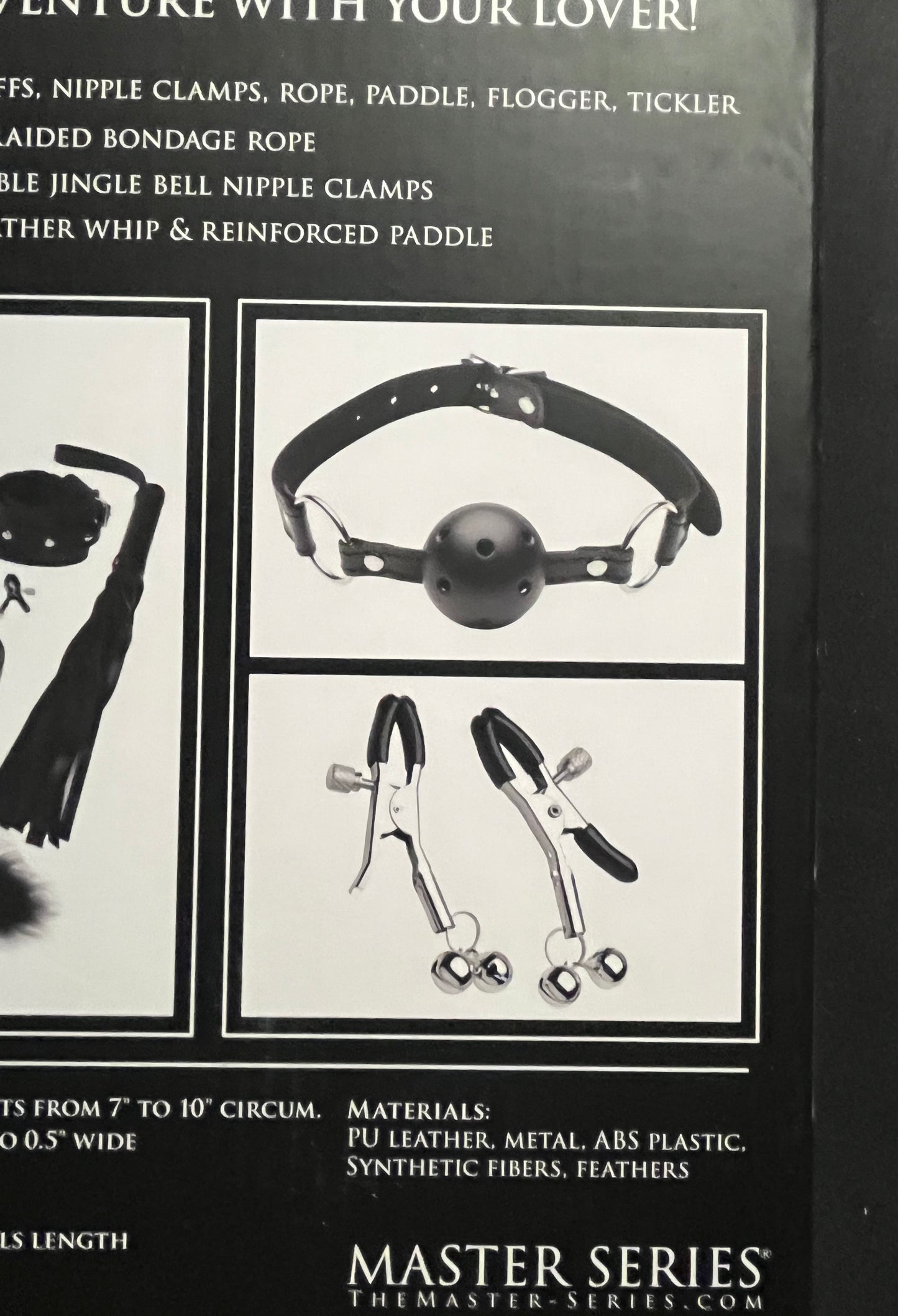XR Brands Master Series Hook Up 10 Piece Plush Bondage Set