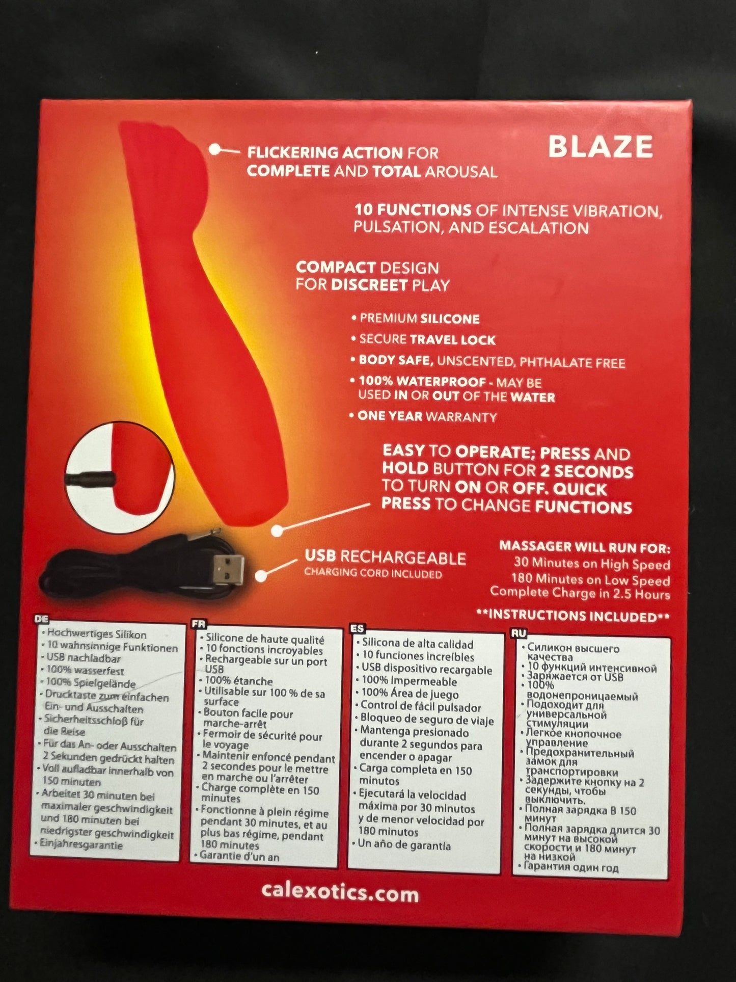 CalExotics Red Hot Blaze Clitoral Stimulator Vibe