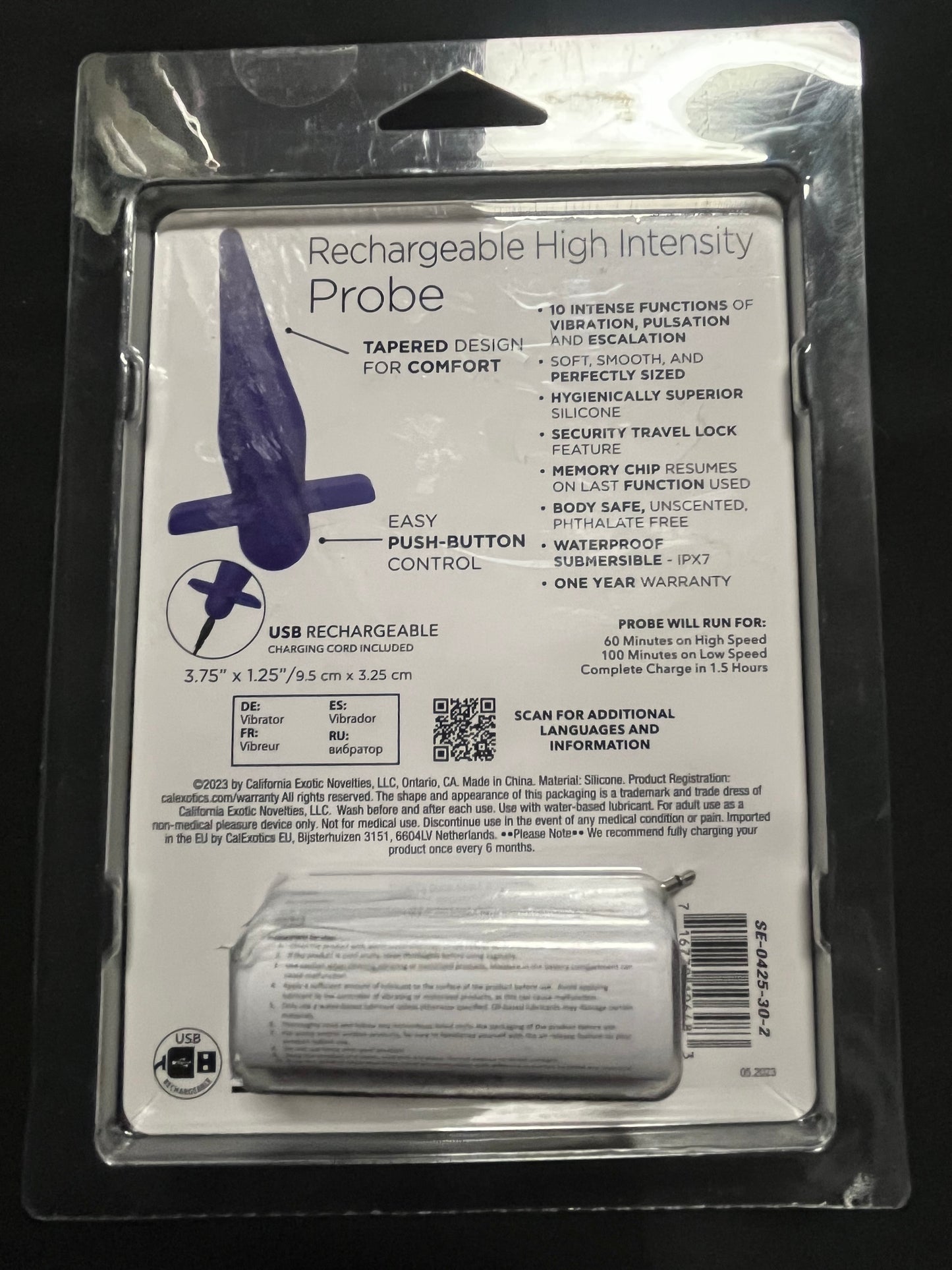 CalExotics High Intensity Vibro Tease Anal Probe Rechargeable
