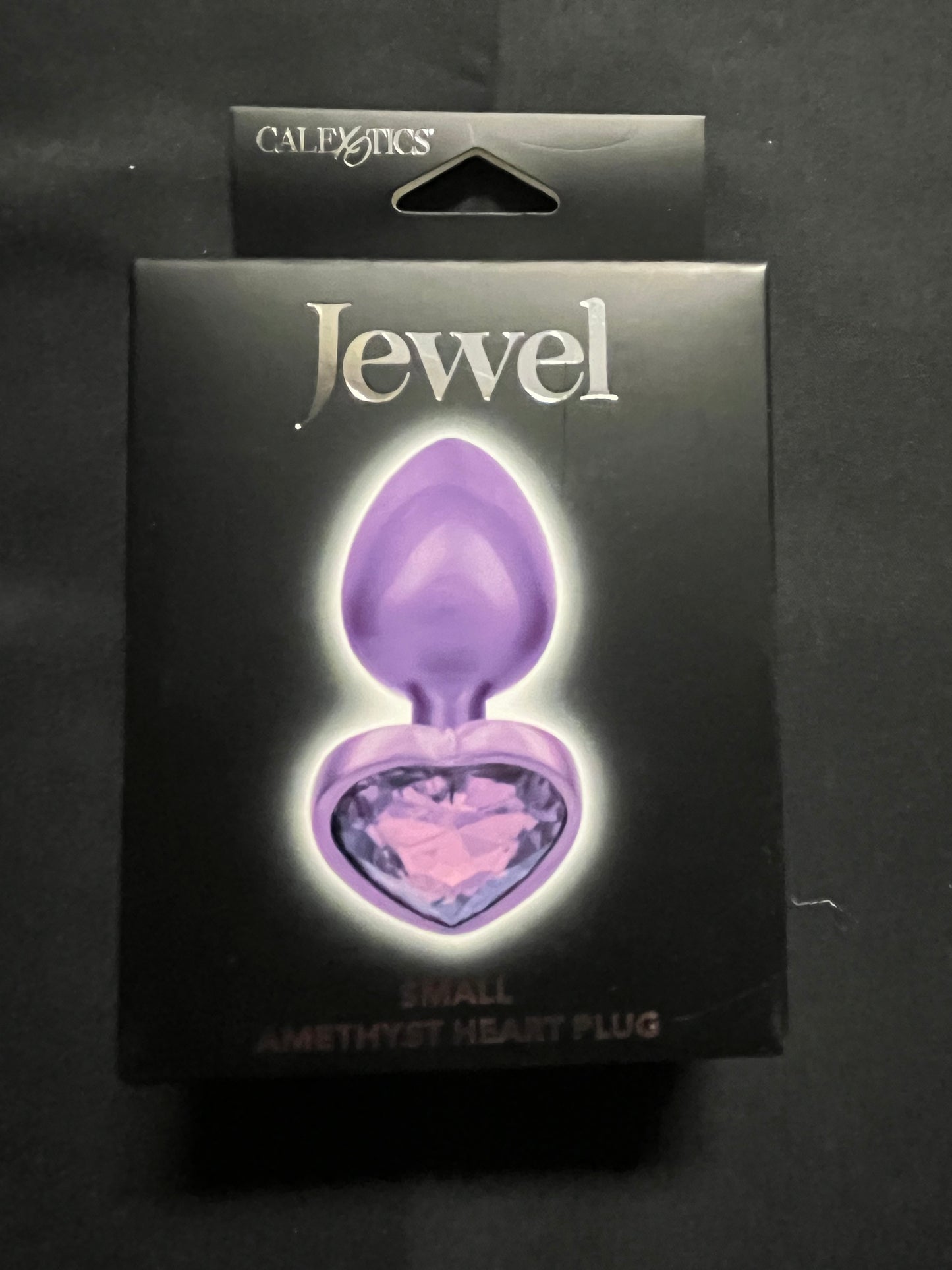 Jewel Amethyst Purple Heart Plug