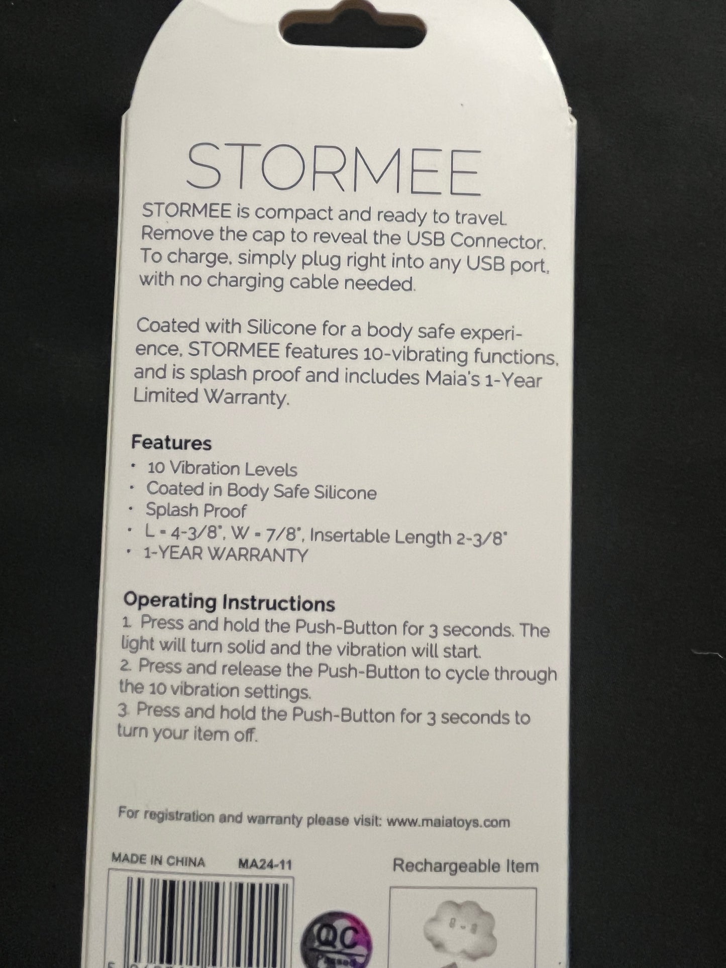 Maia Stormee Silicone Bullet Vibe