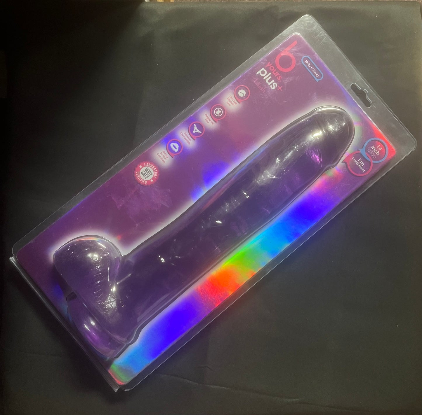 Blush b yours 14 In Dildo with Suction Cup and Balls