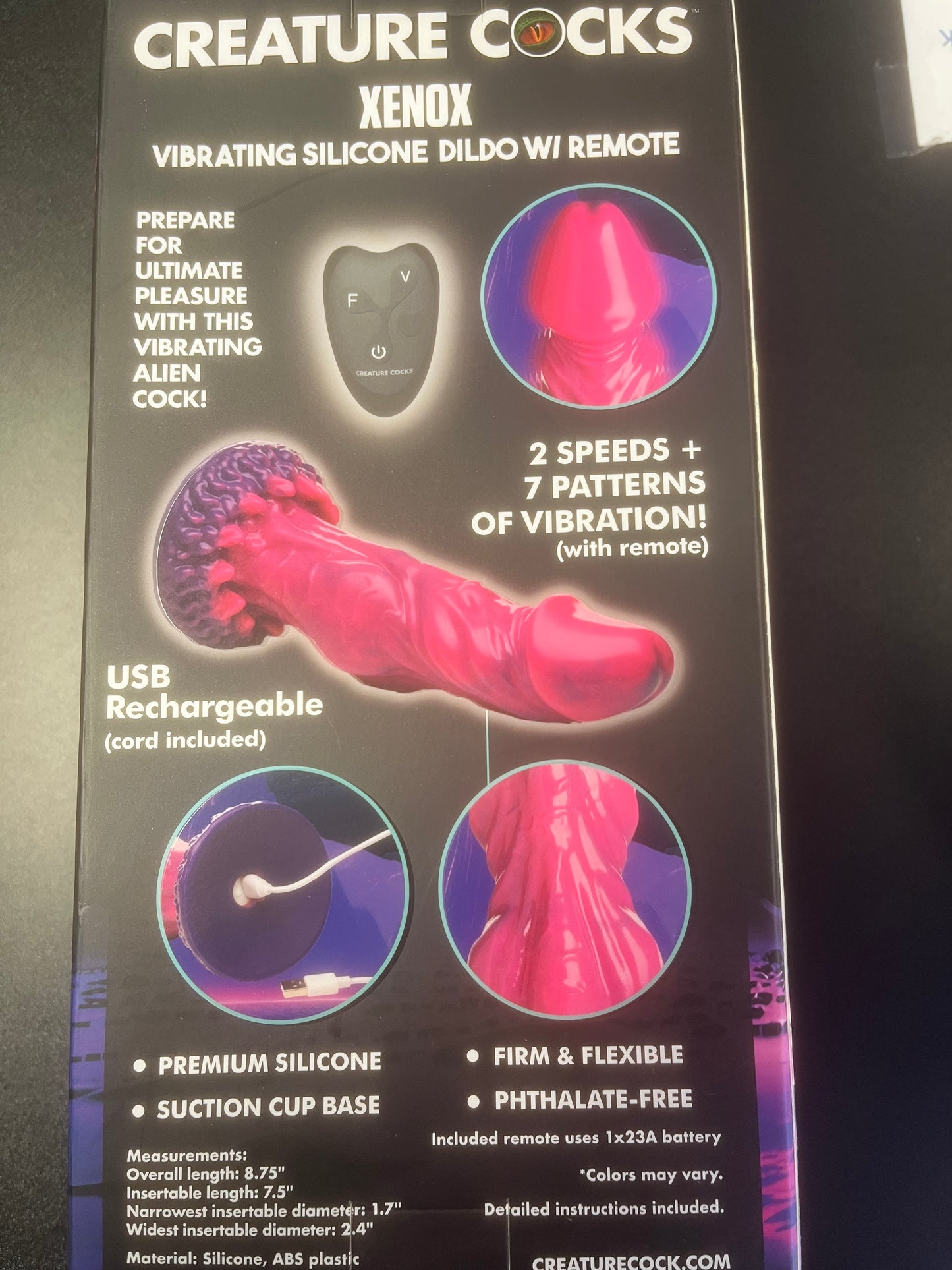 Creature Cocks Xenox Vibrating Dildo with Remote