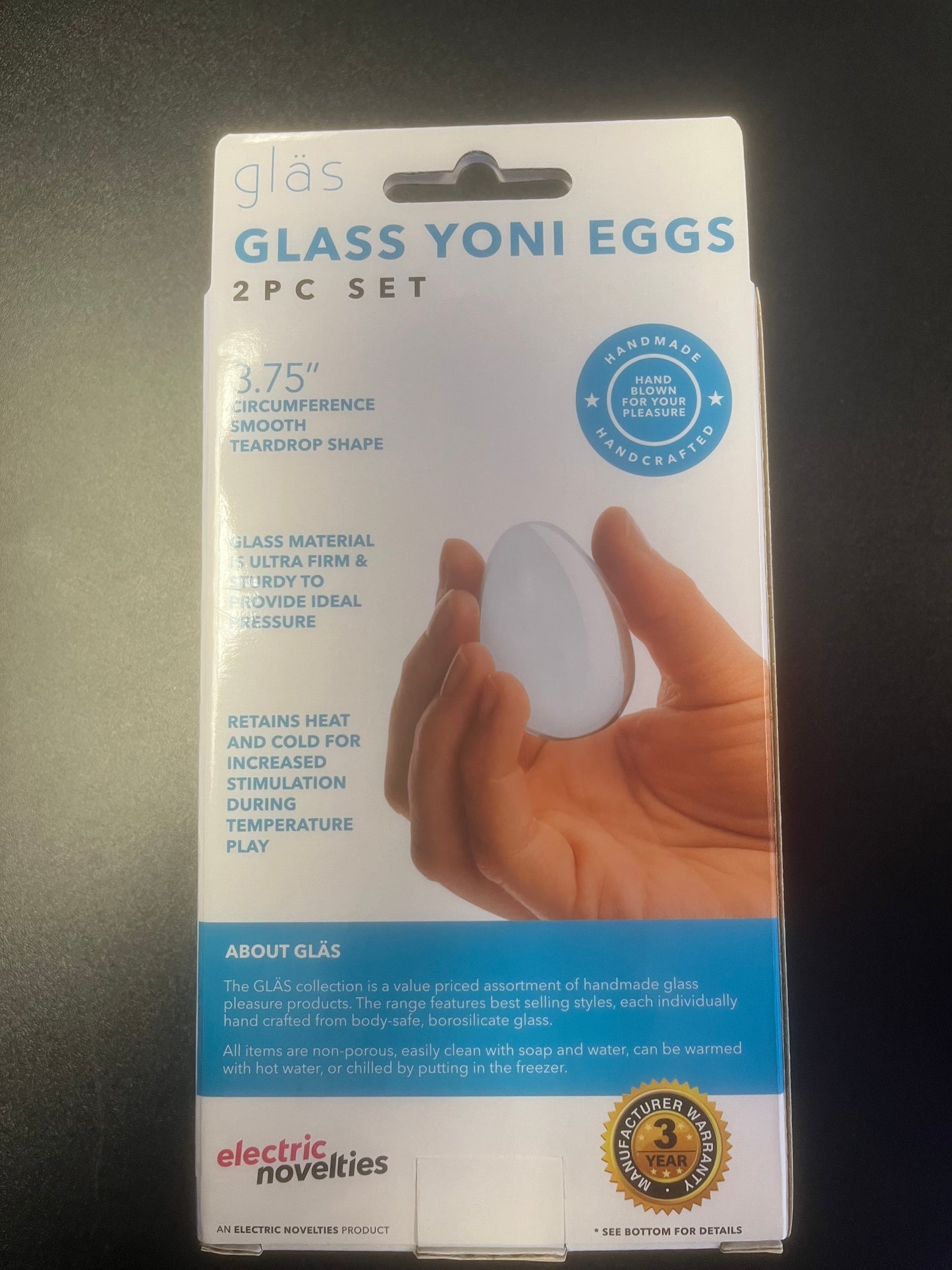 Glas Glassy Yoni Eggs with Satin Bag