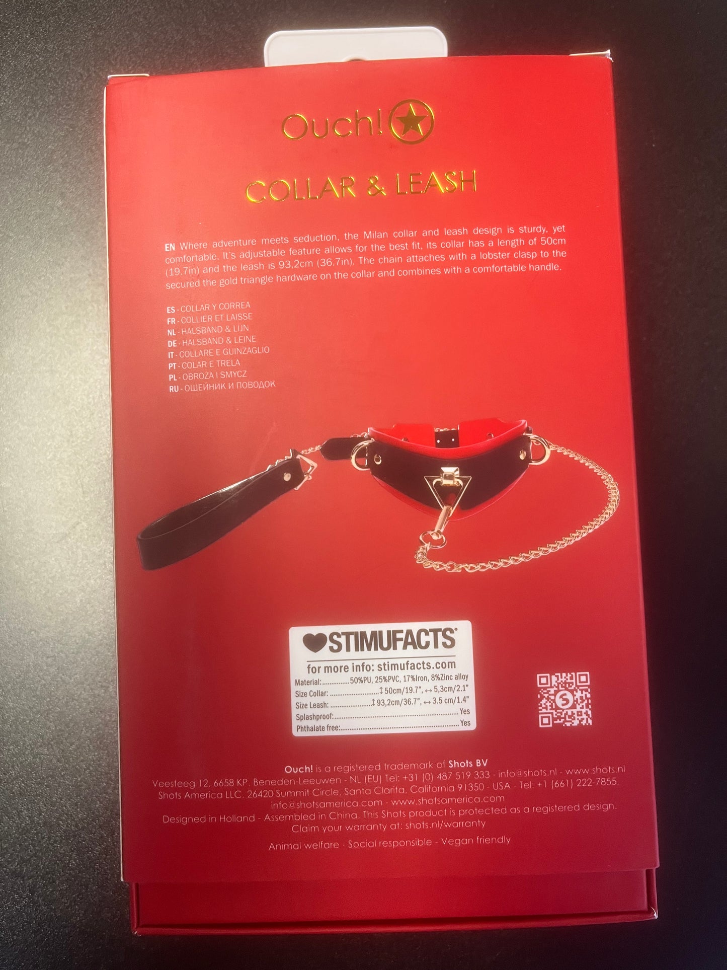 Ouch! Milan Collection Collar and Leash