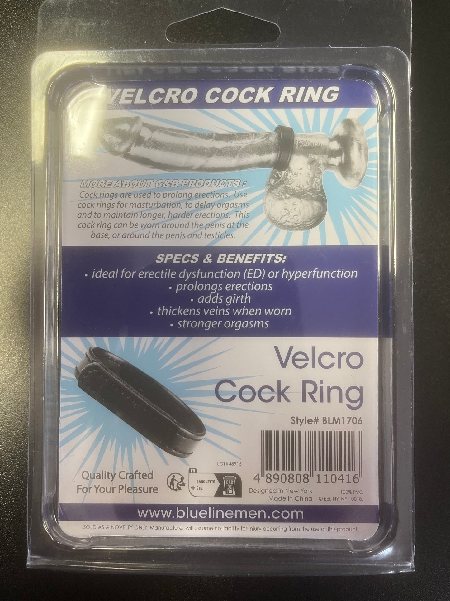 Blue Line C&B Gear Velcro Cock Ring