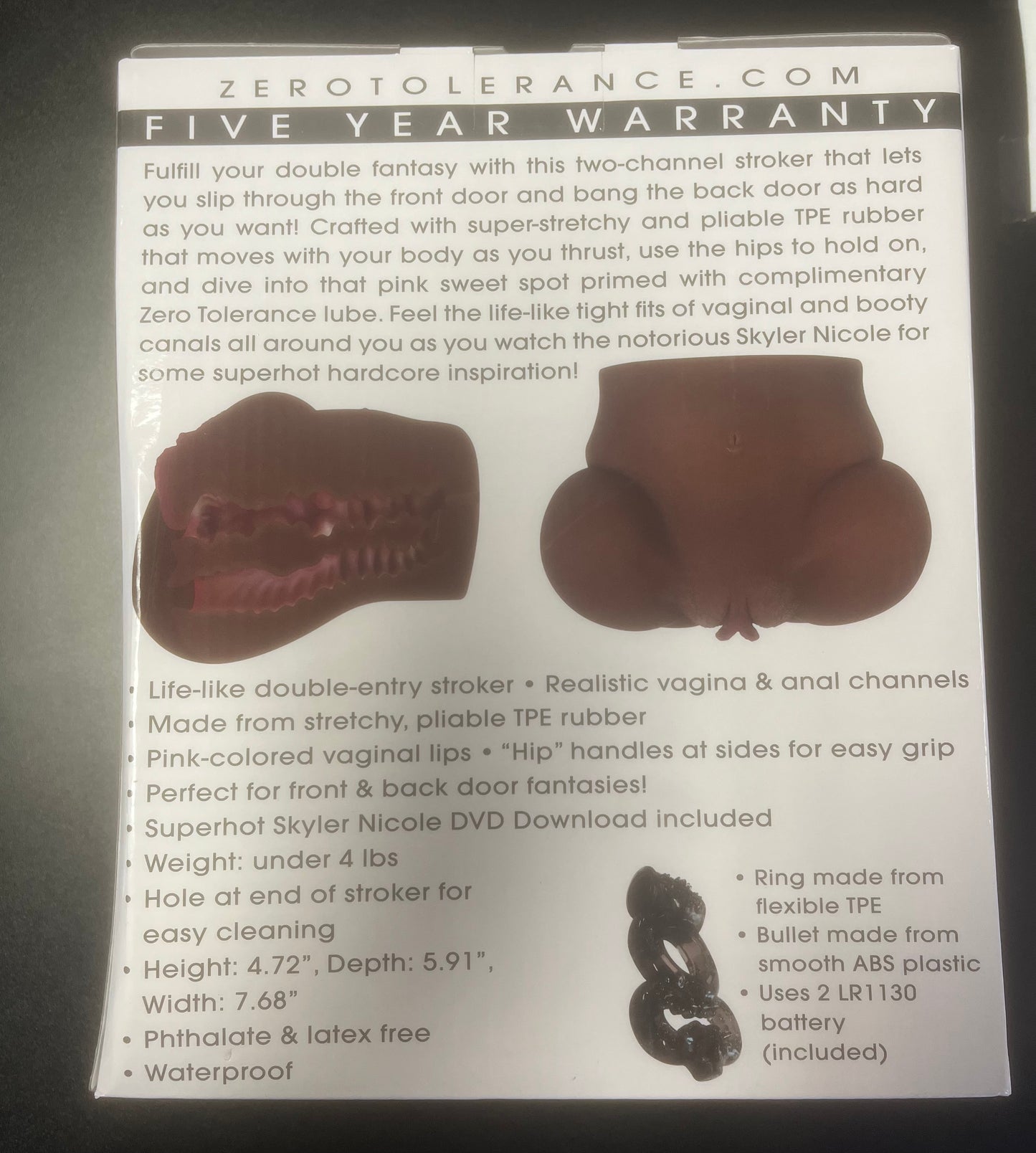 Zero Tolerance Skyler Nicole Realistic Stroker