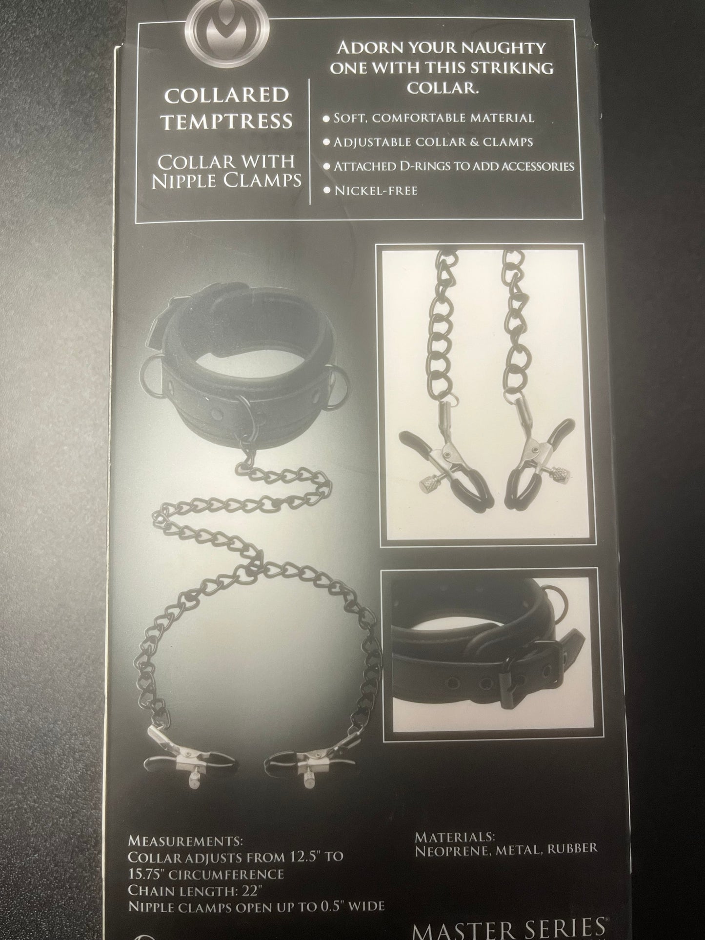 Master Series Collared Temptress with Nipple Clamps