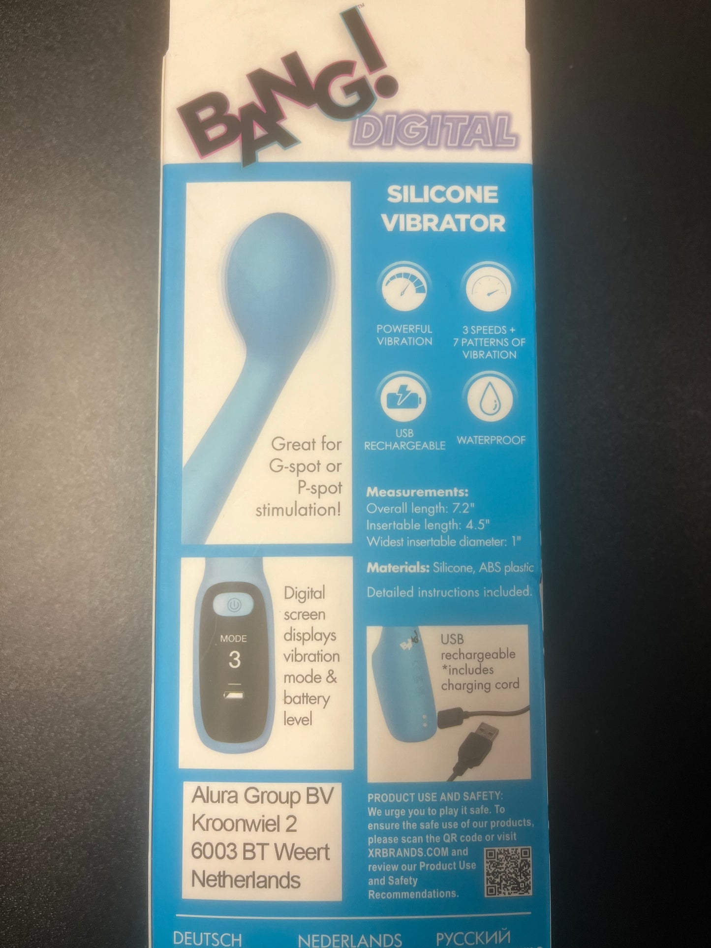 Bang! Silicone Vibe with Digital Display Screen
