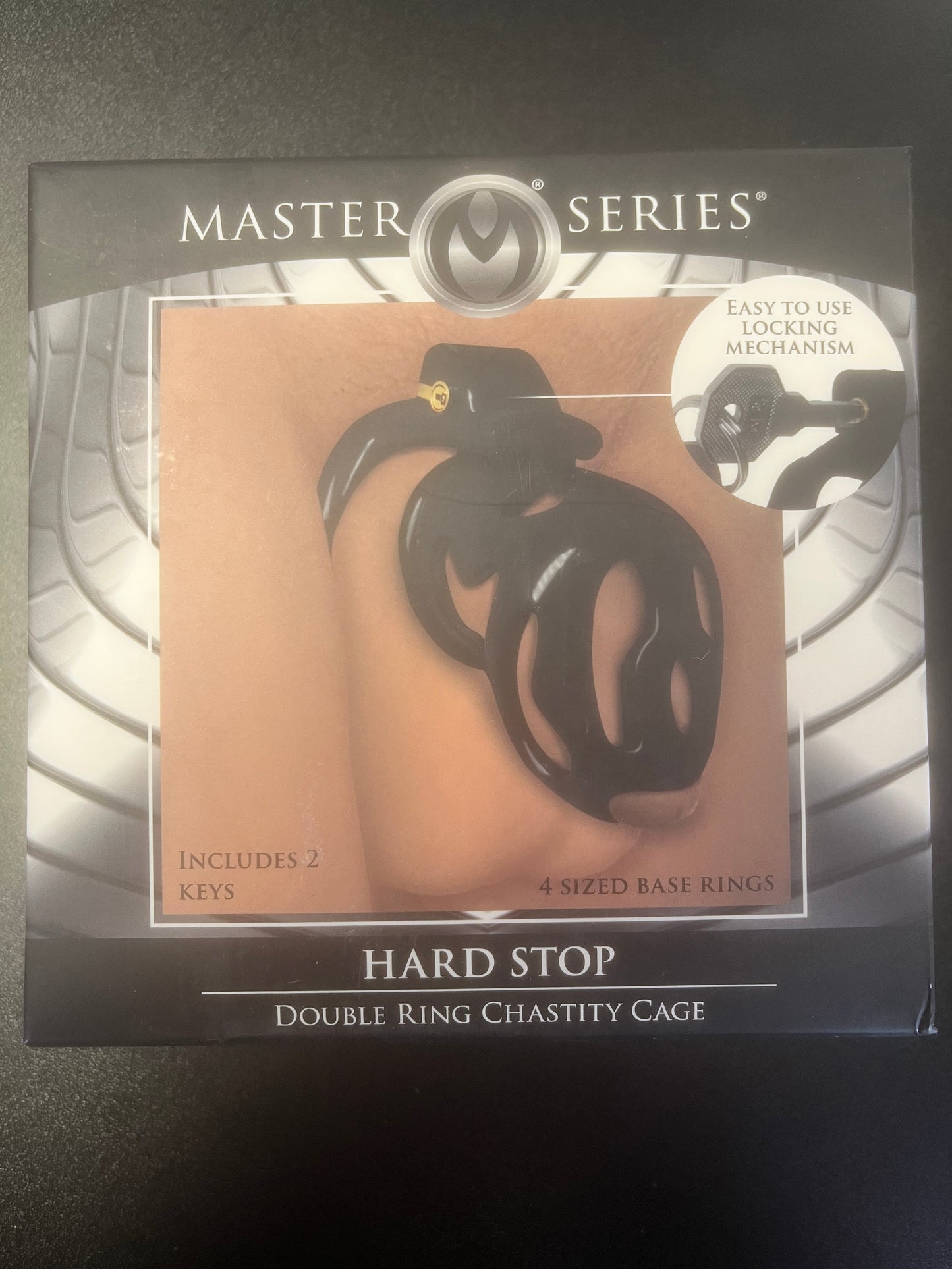 Master Series Hard Stop Double Ring Chastity Cage