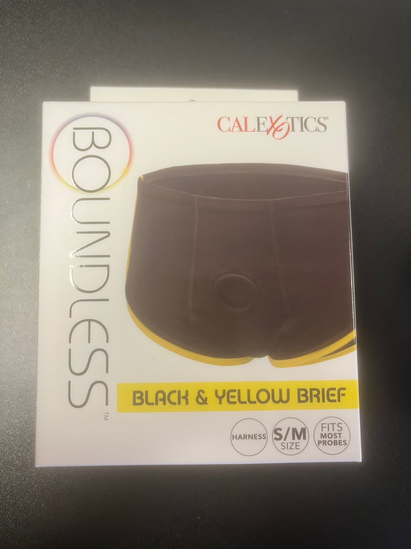 Boundless Black and Yellow Harness Brief