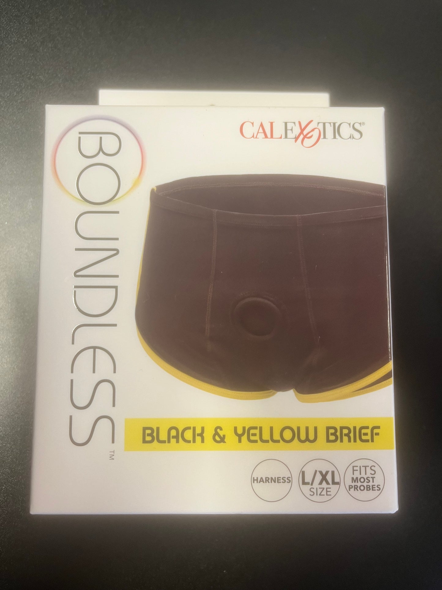 Boundless Black and Yellow Harness Brief