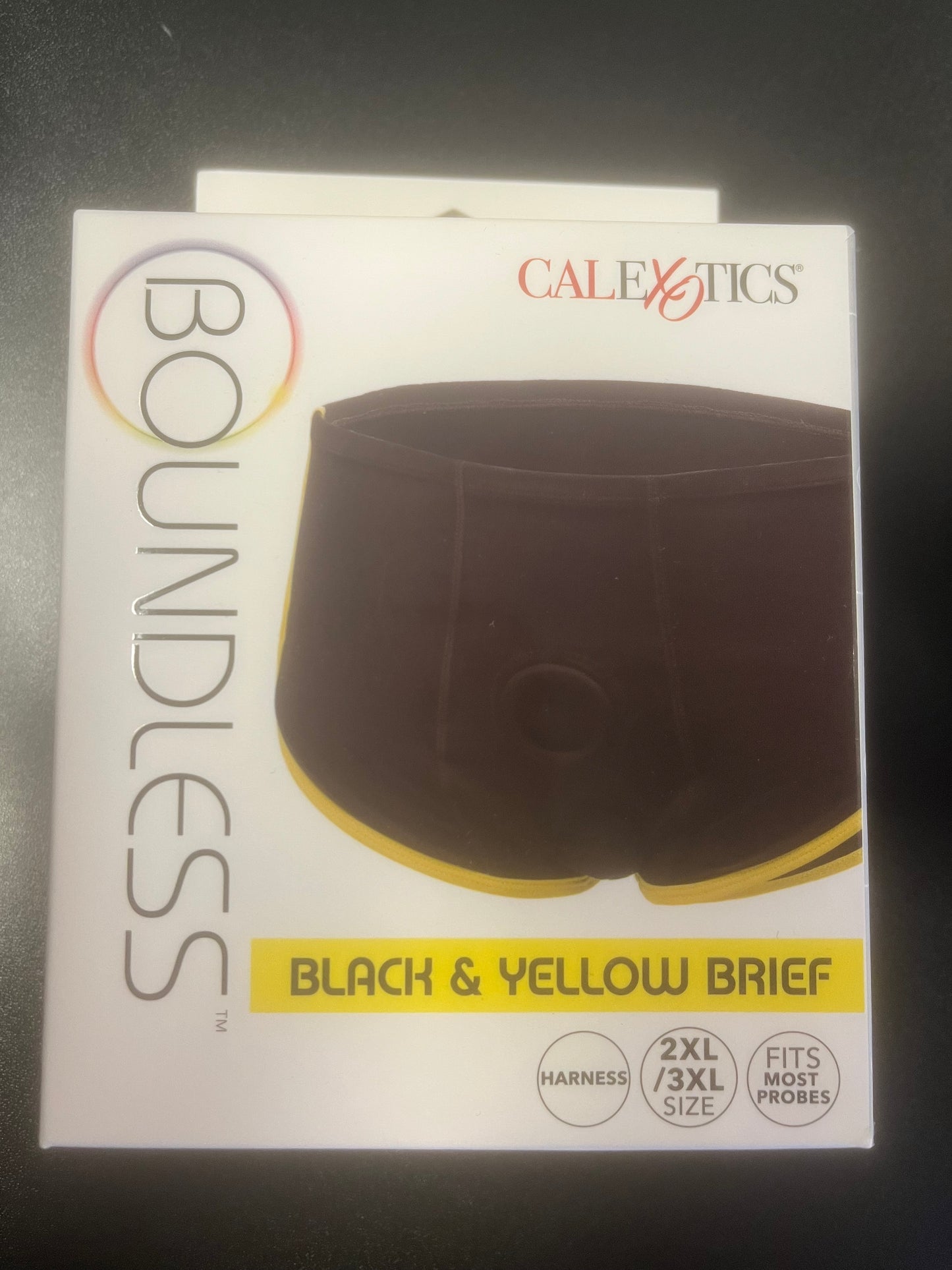 Boundless Black and Yellow Harness Brief