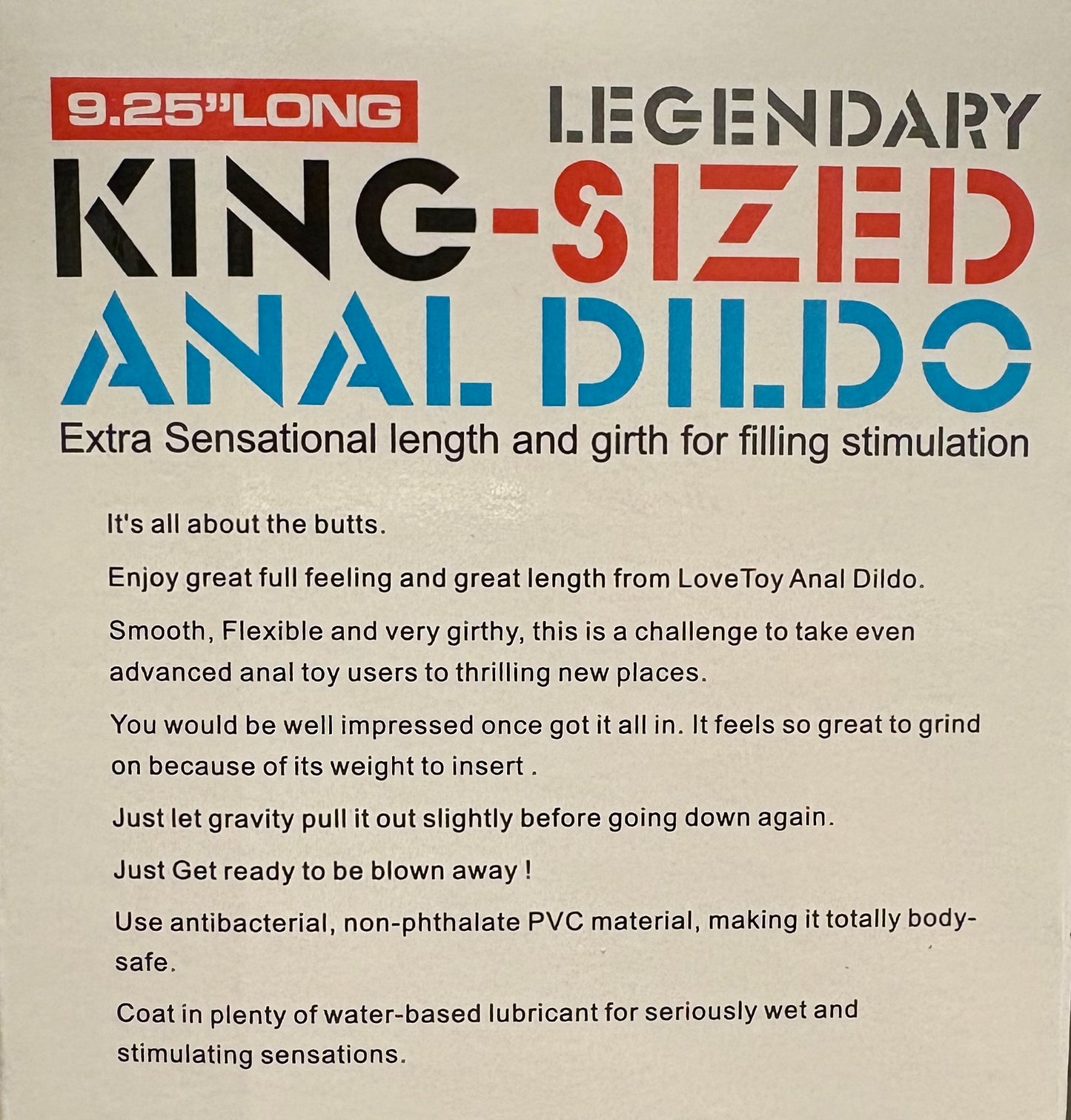 9.25" King-Sized Anal Dildo