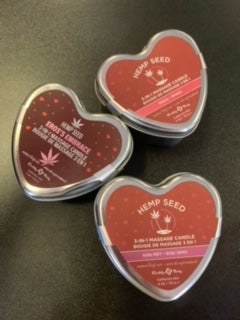 Hemp Seed 3-in-1 Massage Candle -Heart Shaped Tin