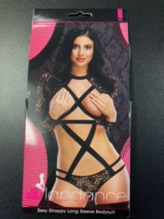 Lapdance Sexy Strappy Long Sleeve Bodysuit