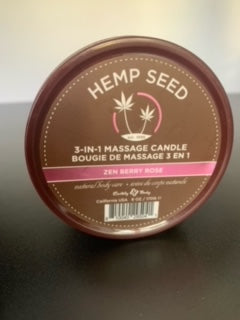 Hemp Seed 3-in-1 Massage Candle -Round Tin