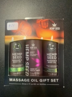 Earthly Body Hempseed Massage Oil Gift Set