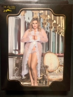 Delicate Lace Long Robe -White