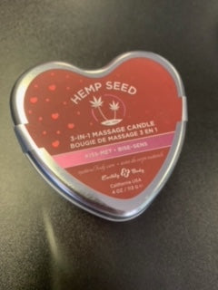 Hemp Seed 3-in-1 Massage Candle -Heart Shaped Tin