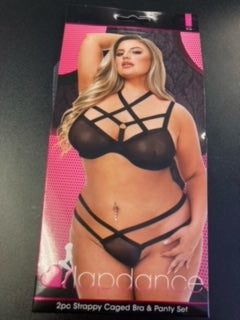 Lapdance 2PC STRAPPY CAGED BRA AND PANTY