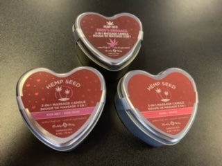 Hemp Seed 3-in-1 Massage Candle -Heart Shaped Tin