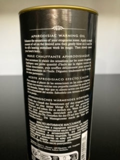 Aphrodisiac Warming Oil 3.5oz/100ml in Vanilla Fetish