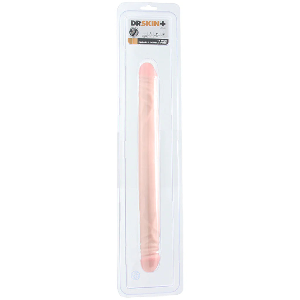 Dr. Skin 14" Posable Silicone Double Dong