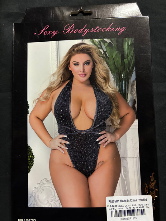 Rhinestone Halter Teddy